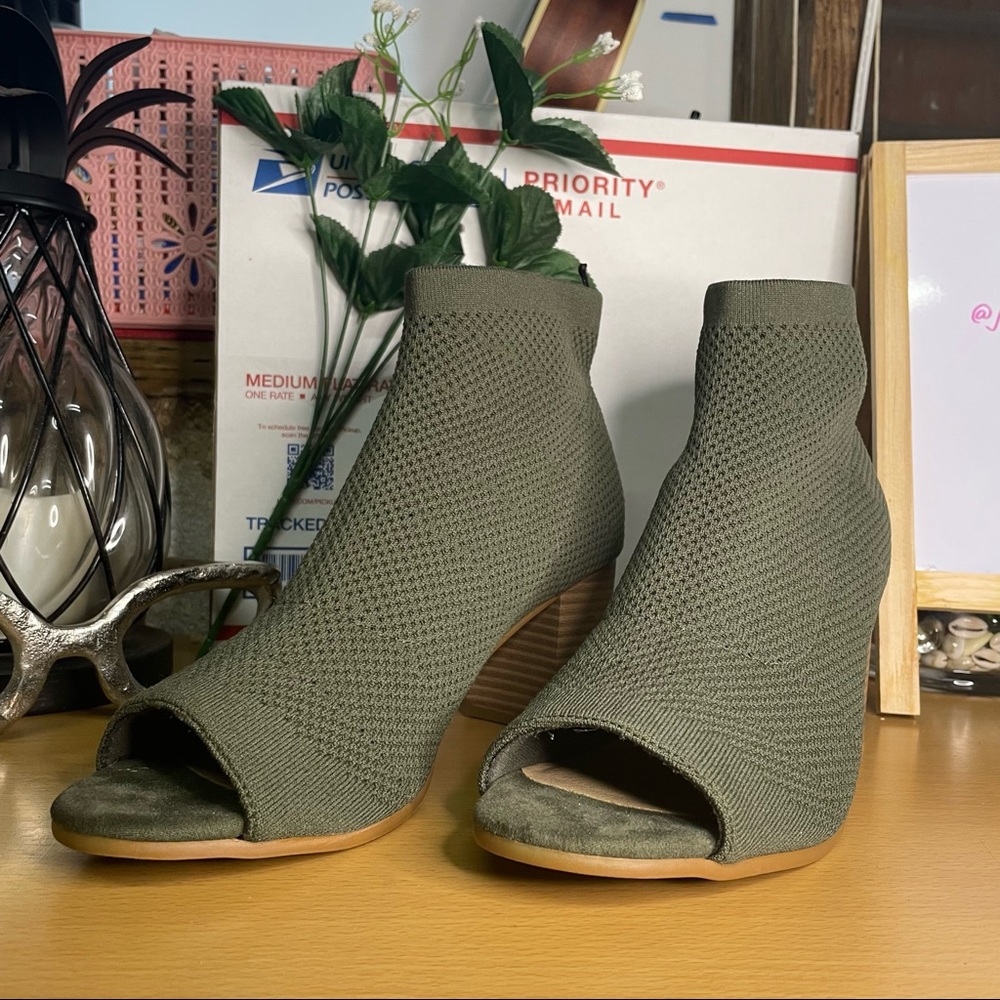 Seven Dials Olive Ankle Booties
